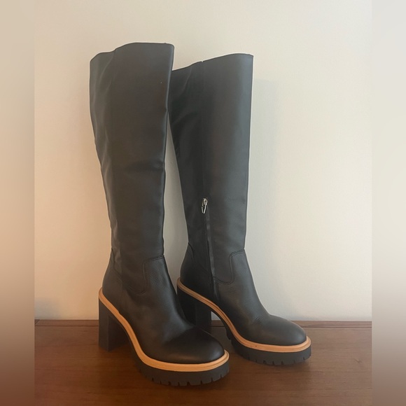 Dolce Vita Shoes - Dolce Vita Corry Black Heeled Knee-High Boots